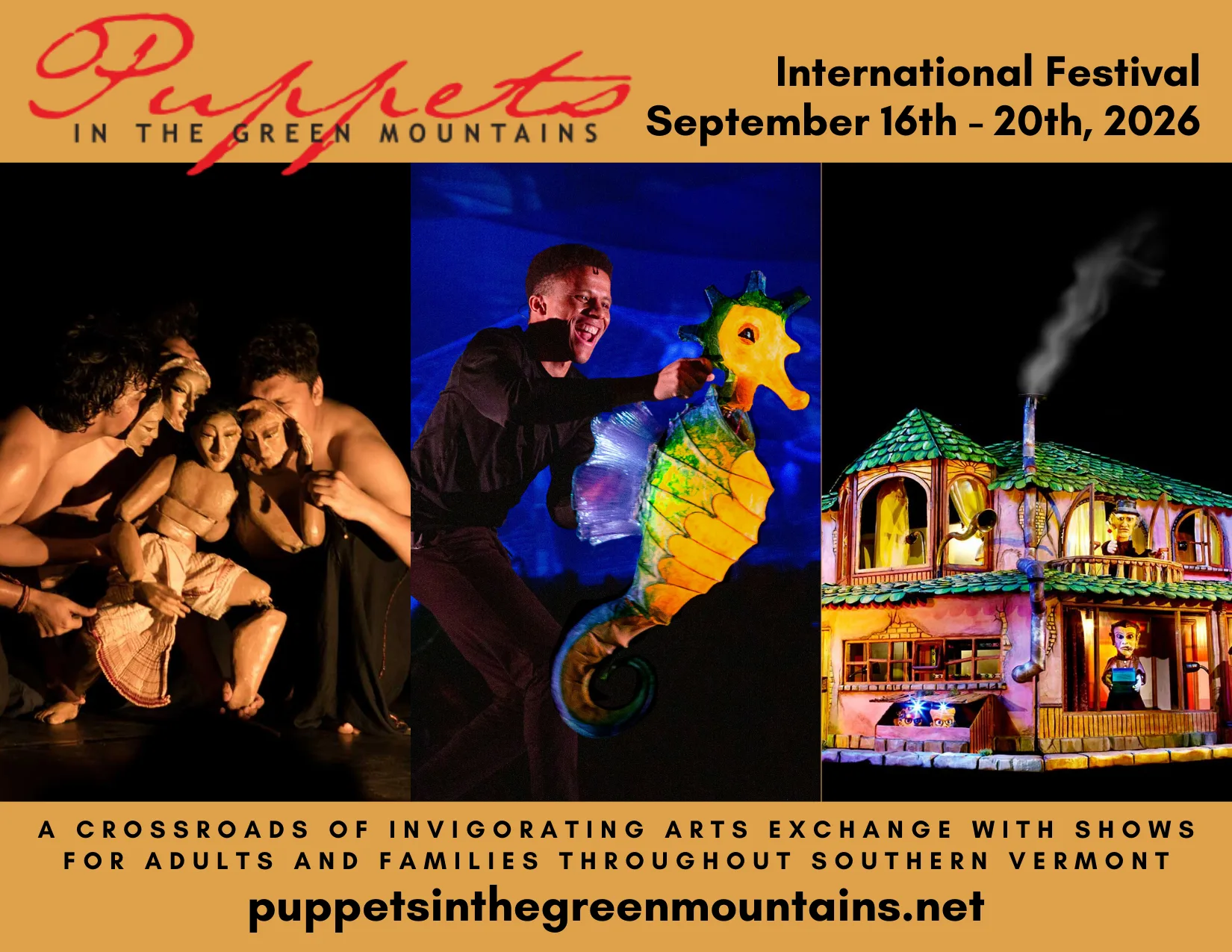 Puppets in the Green Mountains 2026 September 16–20, 2026