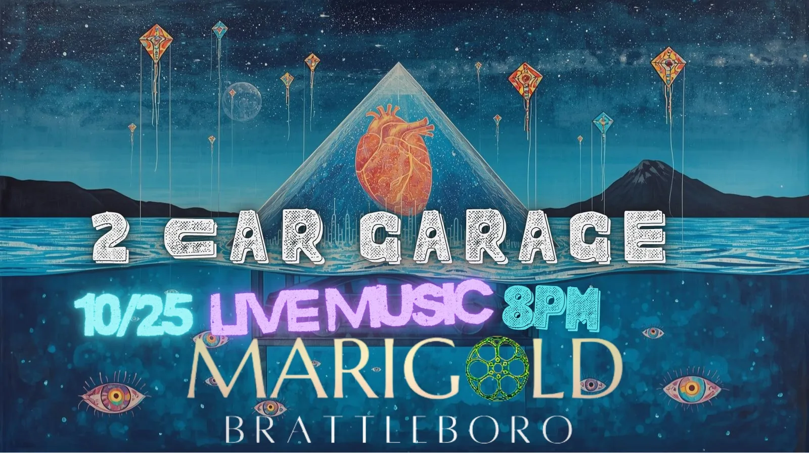 2 Car Garage LIVE @ Marigold Brattleboro