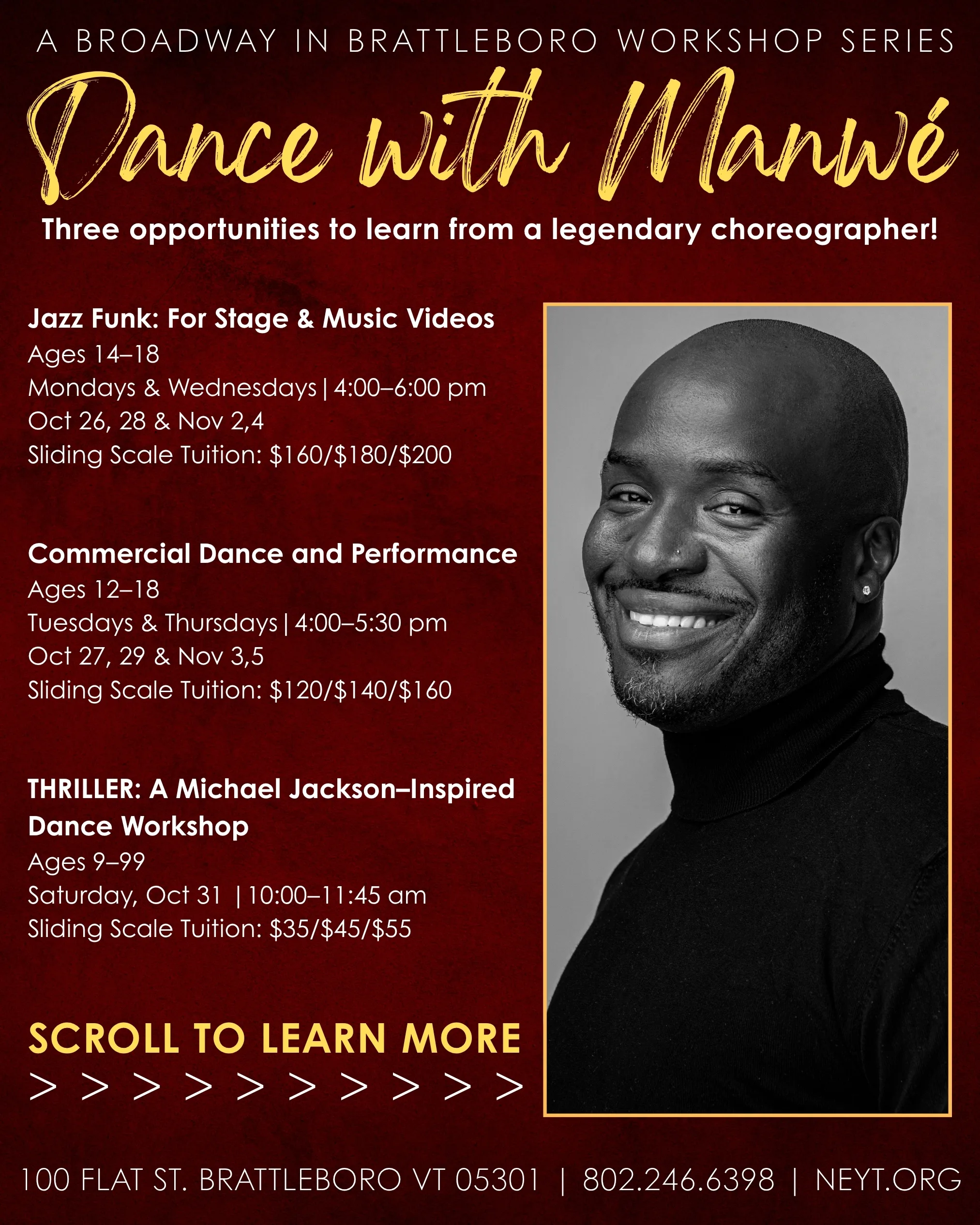A Broadway in Brattleboro Dance Workshop Series