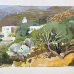 David Rohn Amorgos Watercolor 1985 15x22 1 Scaled