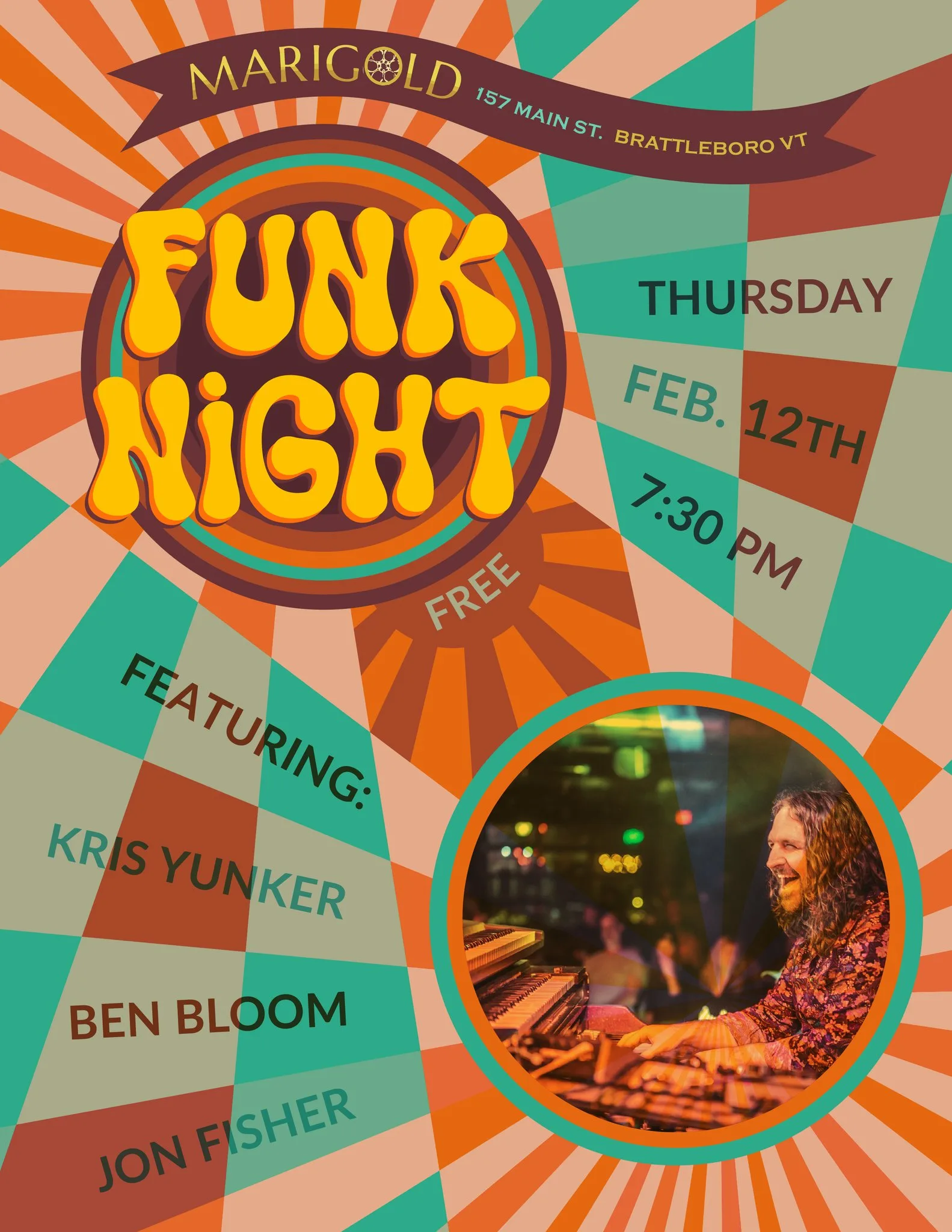 FUNK NIGHT w KRIS YUNKER, BEN BLOOM, JON FISHER