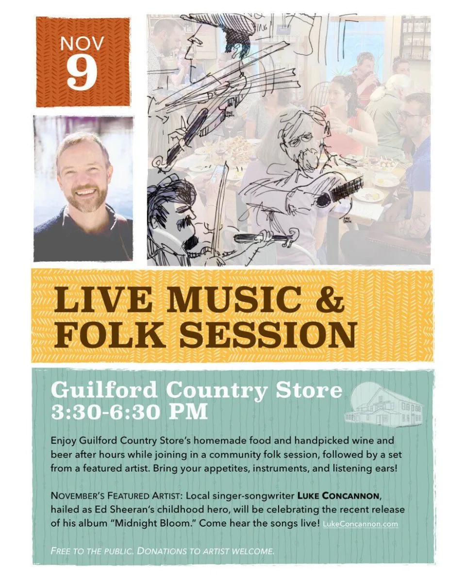 Live Music Folk Session At The Guilford Country Store