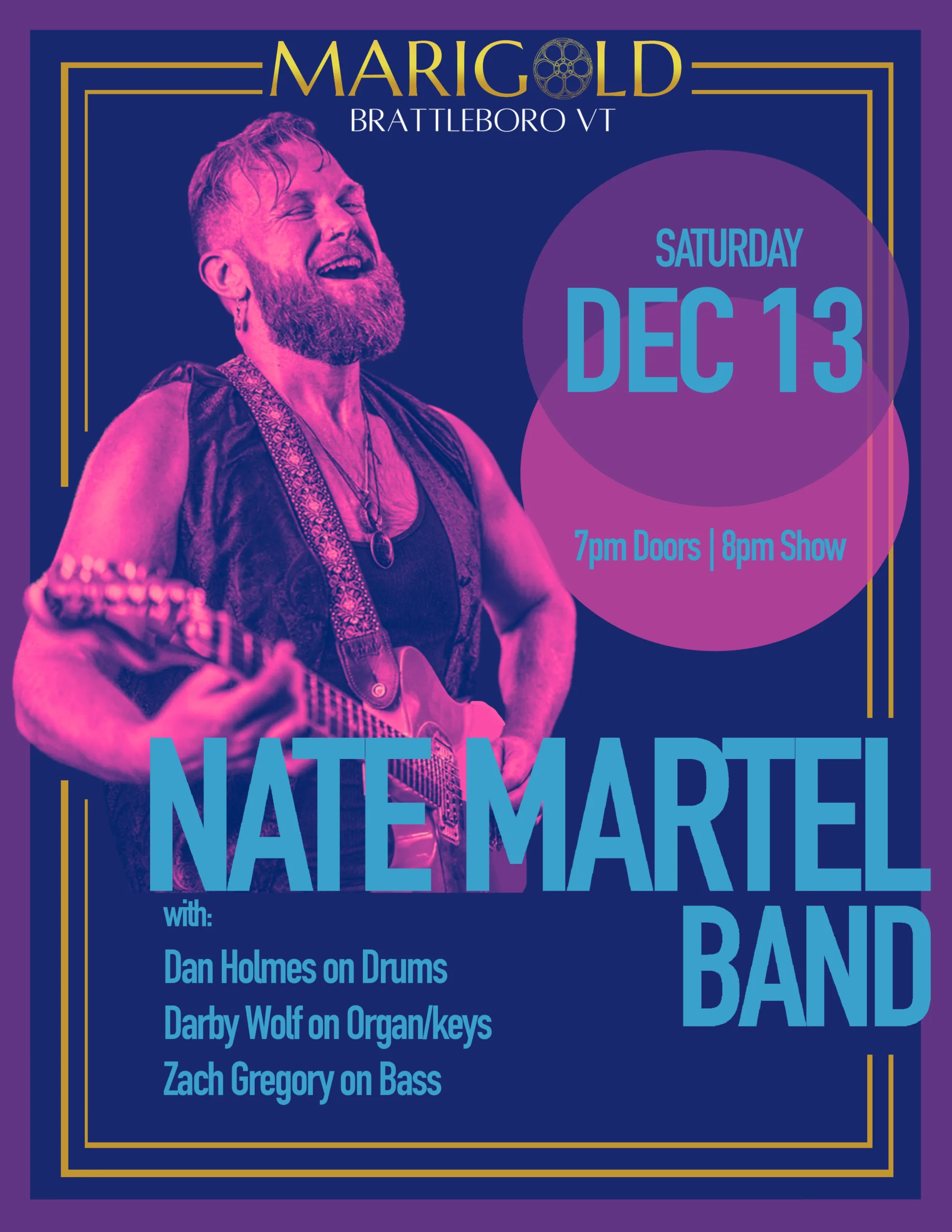 Nate Martel Band at Marigold Brattleboro