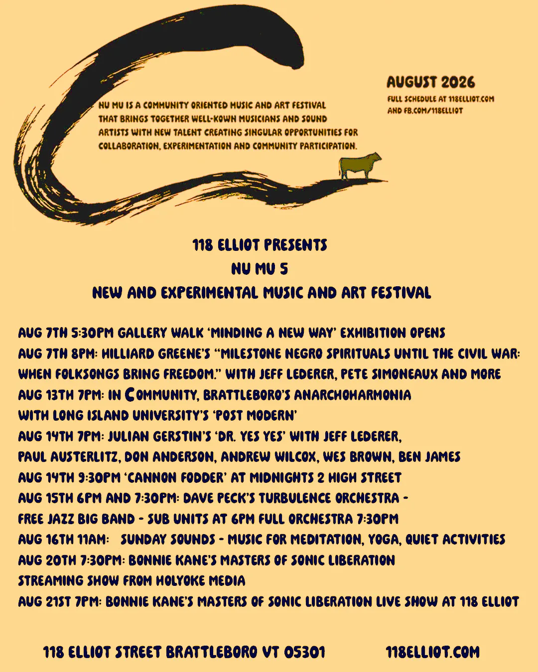 Nu Mu 5 Brattleboro’s New & Experimental Music and Art Festival