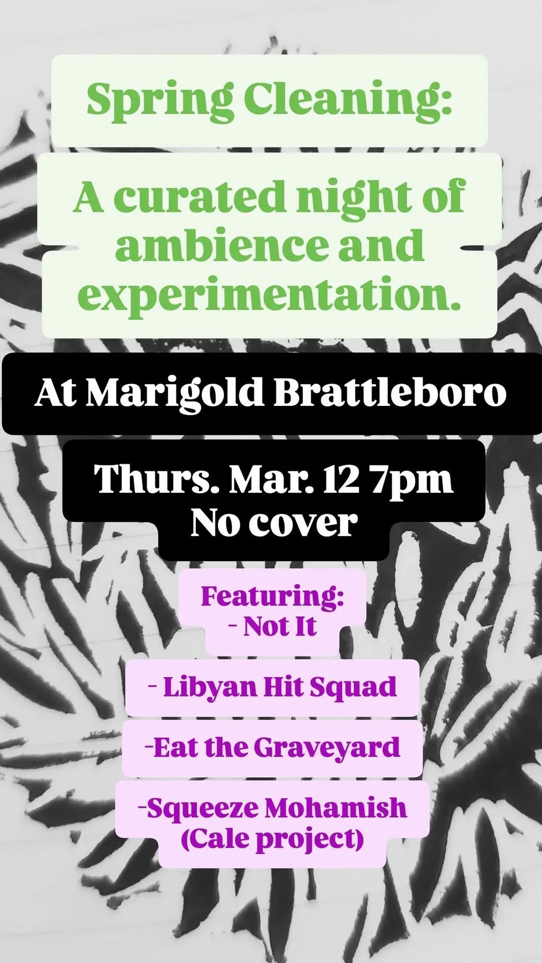 Punctual Punks Presents Spring Cleaning – A Night Of Ambience Experimentation