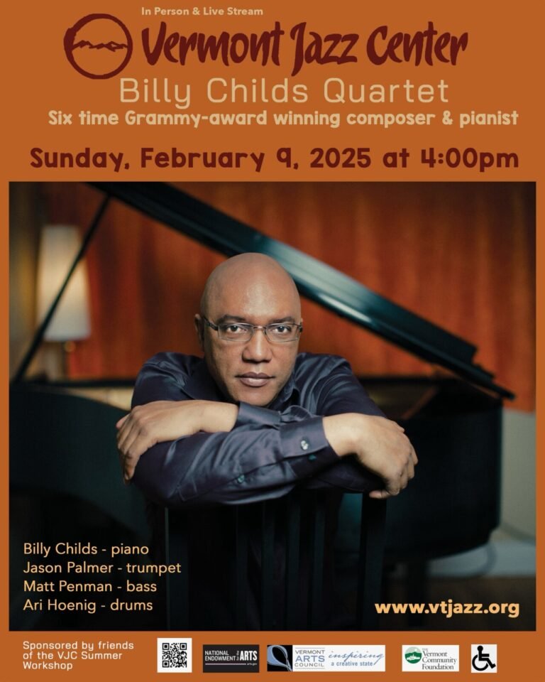 Six-Time Grammy Winner Billy Childs Quartet Performs at Vermont Jazz Center – Feb 9