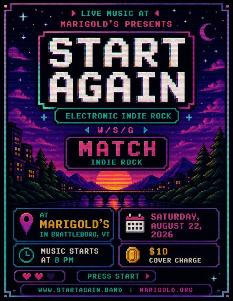 Start Again • Match @ Marigold Brattleboro