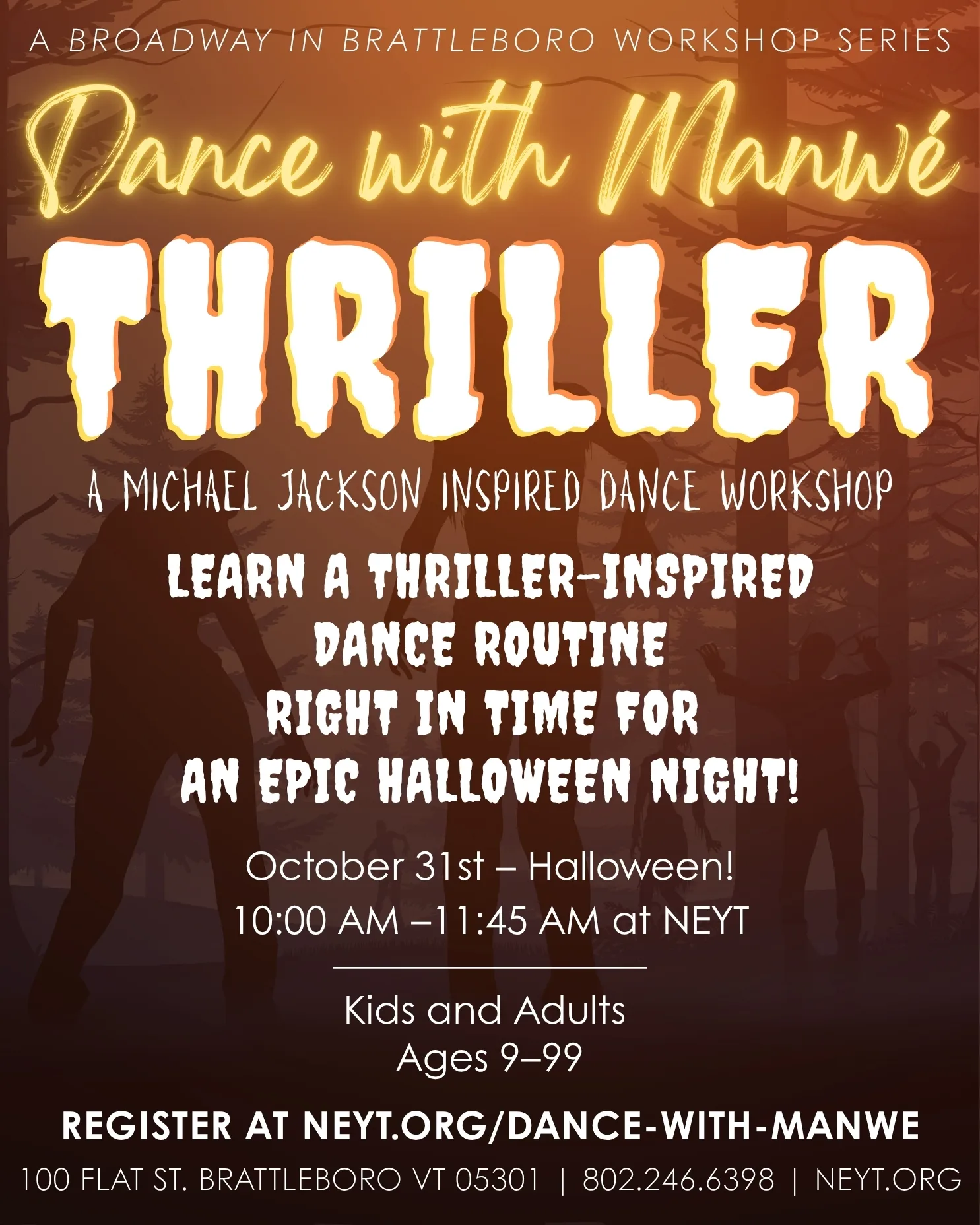 Thriller-Inspired Dance Workshop for Kids & Adults