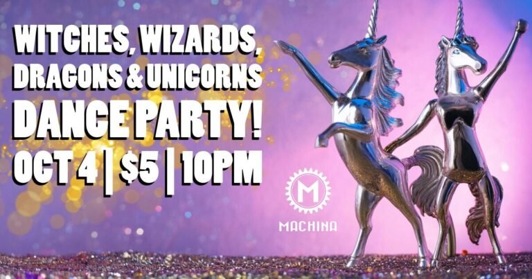 Witches Wizards Dragons Unicorns Dance Party 768x403