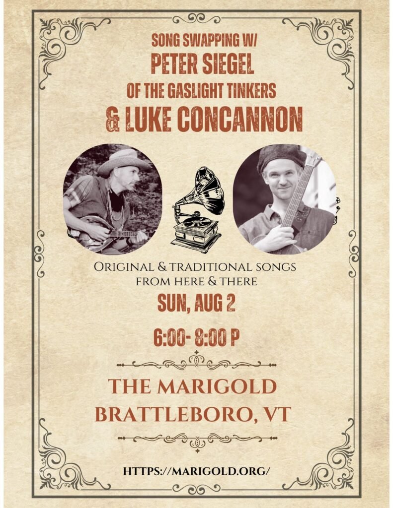 Songs @ the Marigold with Peter Siegel and Luke Concannon